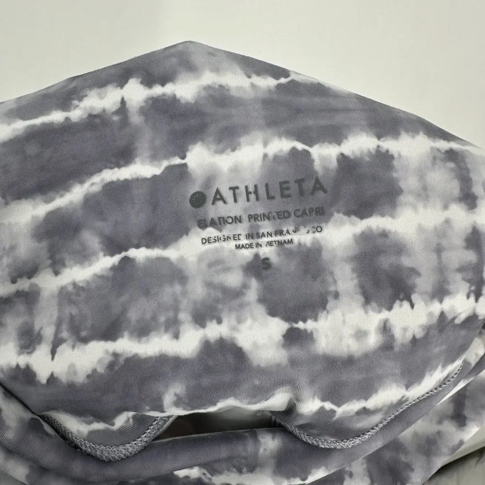 Athleta‎ Elation Printed Leggings Tahiti Dusk Purple Grey Tie Dye Small - Picture 6 of 9